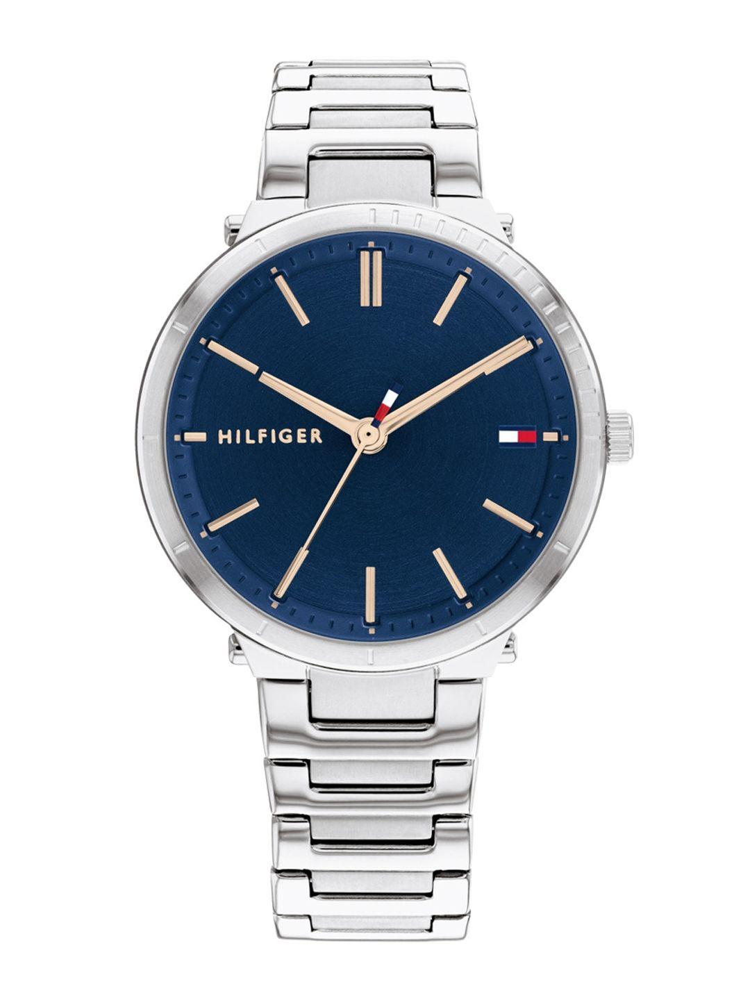 tommy hilfiger women navy blue stainless steel straps analogue watch th1782405w