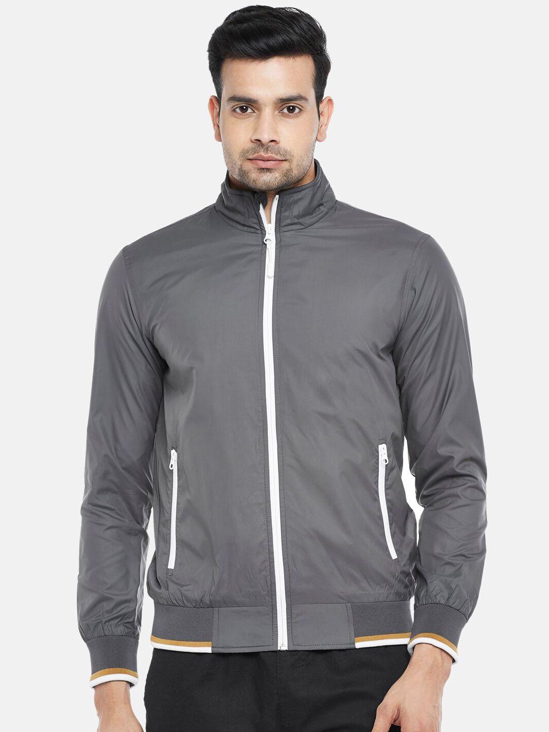 urban ranger by pantaloons men grey bomber jacket