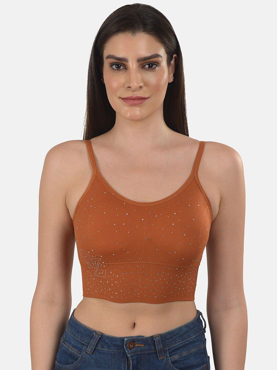 mod & shy rust bralette bra lightly padded