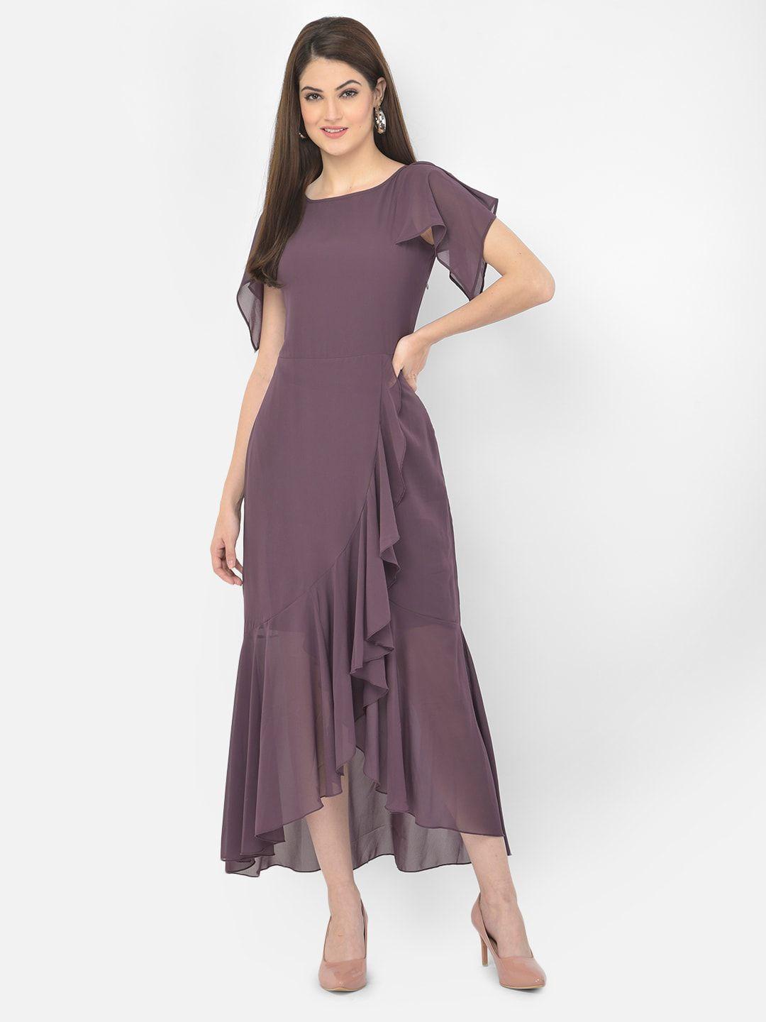 eavan purple georgette maxi dress