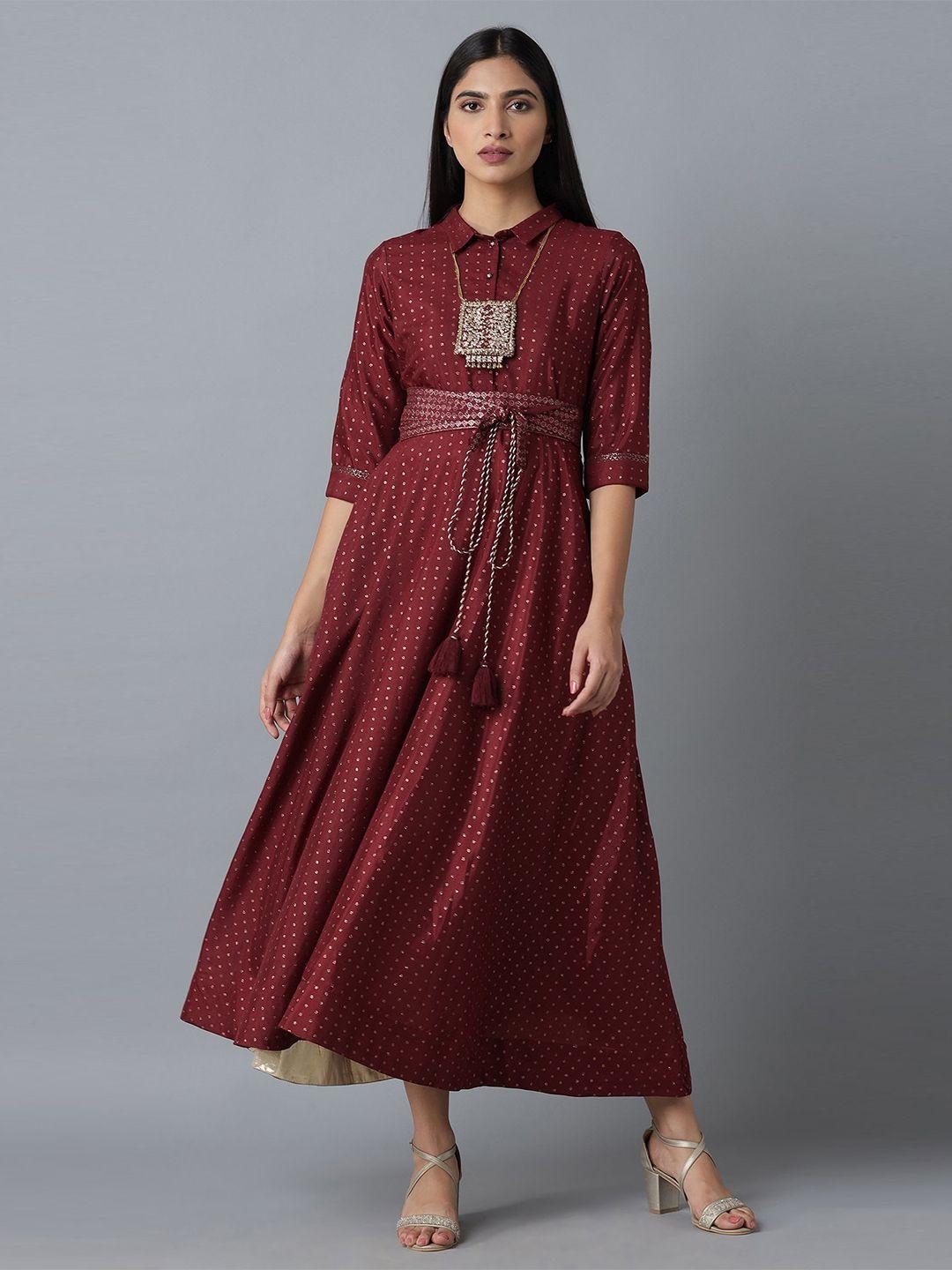 w red ethnic motifs ethnic maxi dress