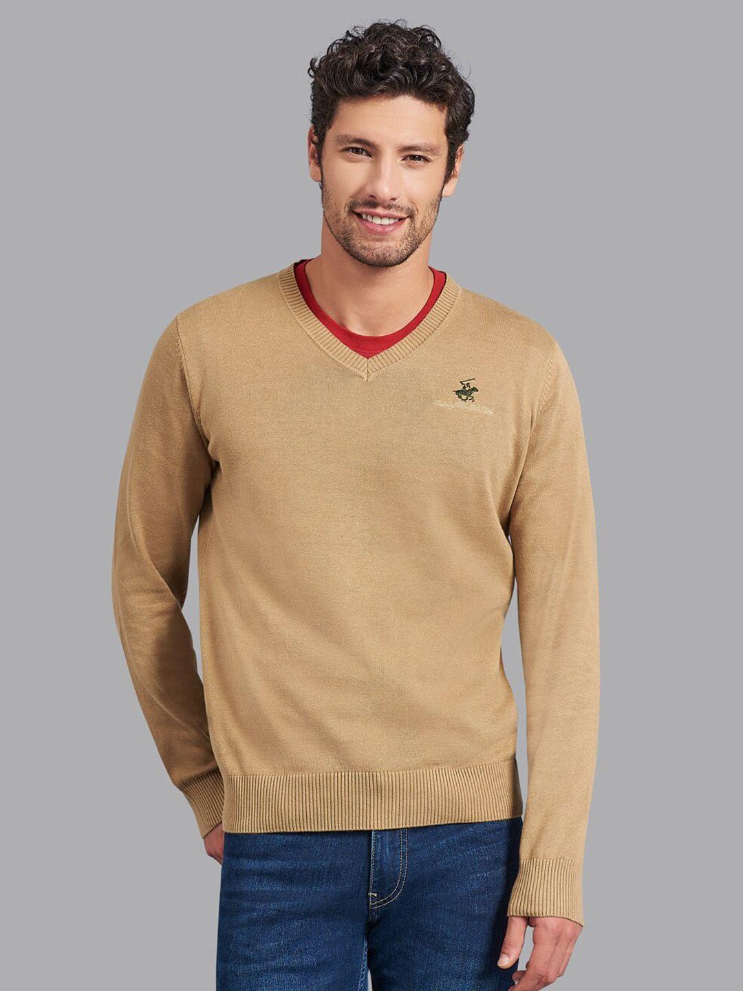 beverly hills polo club v-neck cotton pullover sweater