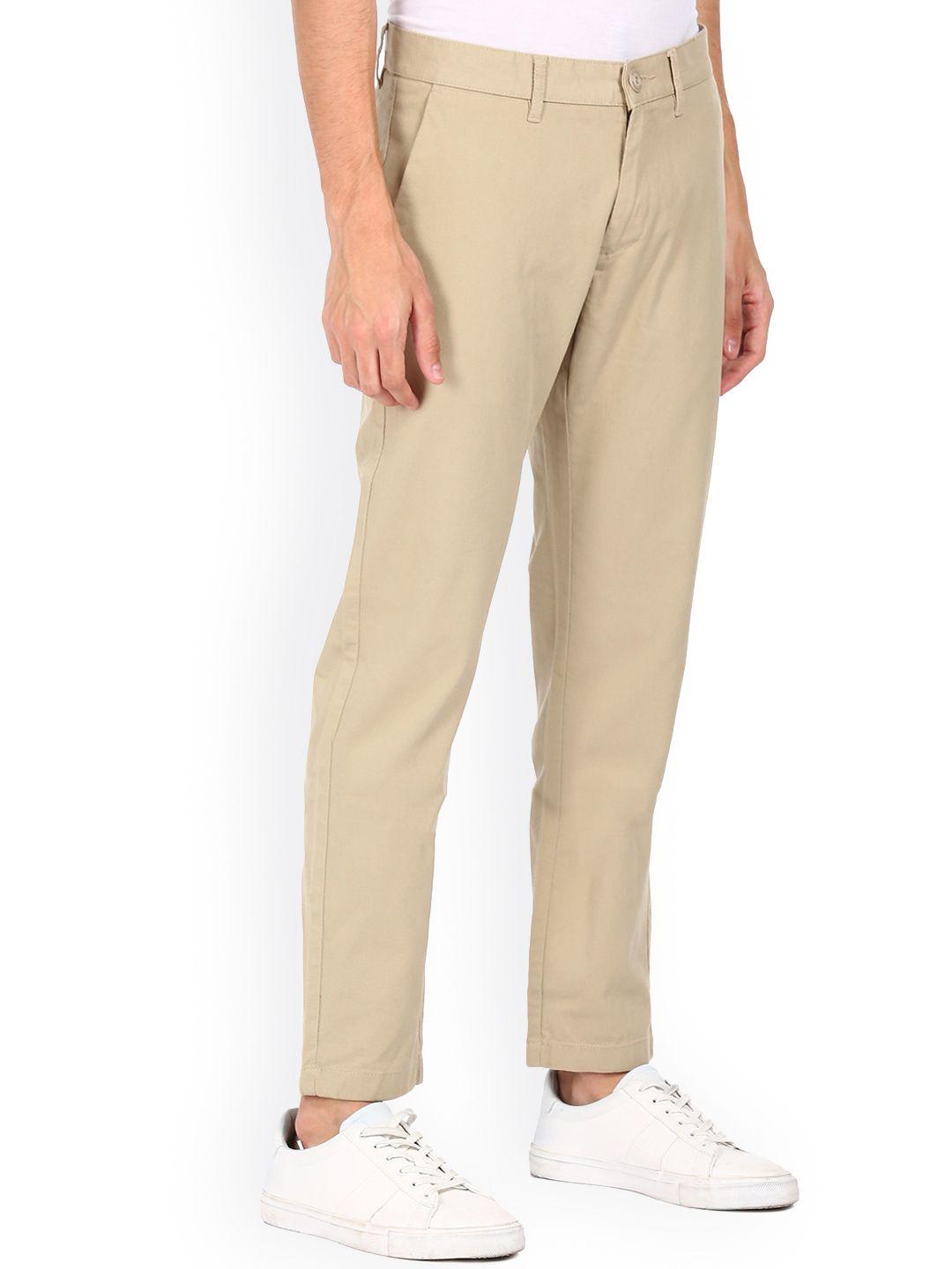 ruggers men beige chinos trousers