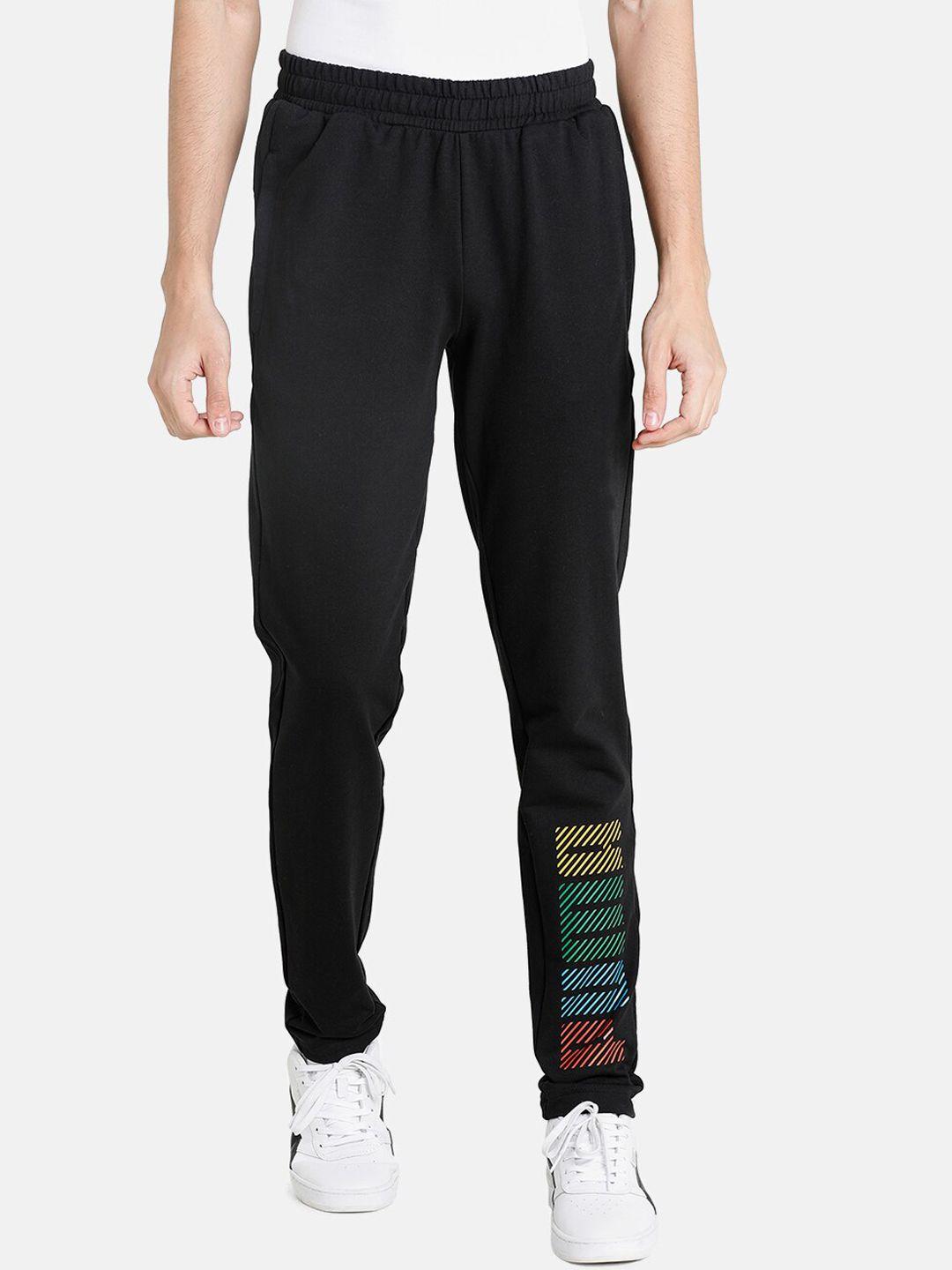 puma men black graphic printed pants