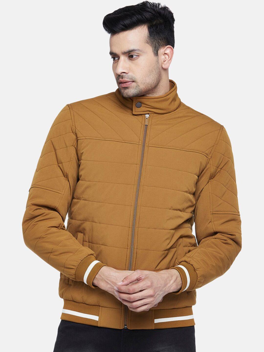 byford by pantaloons men tan bomber jacket