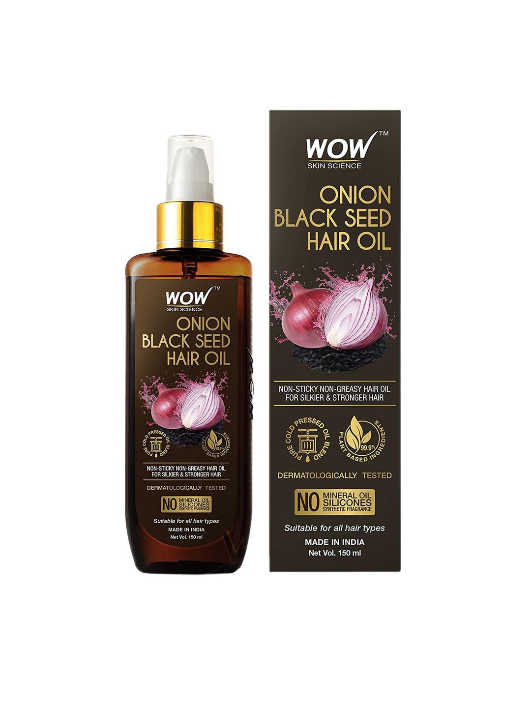 wow skin science brown onion black seed hair oil - 150 ml