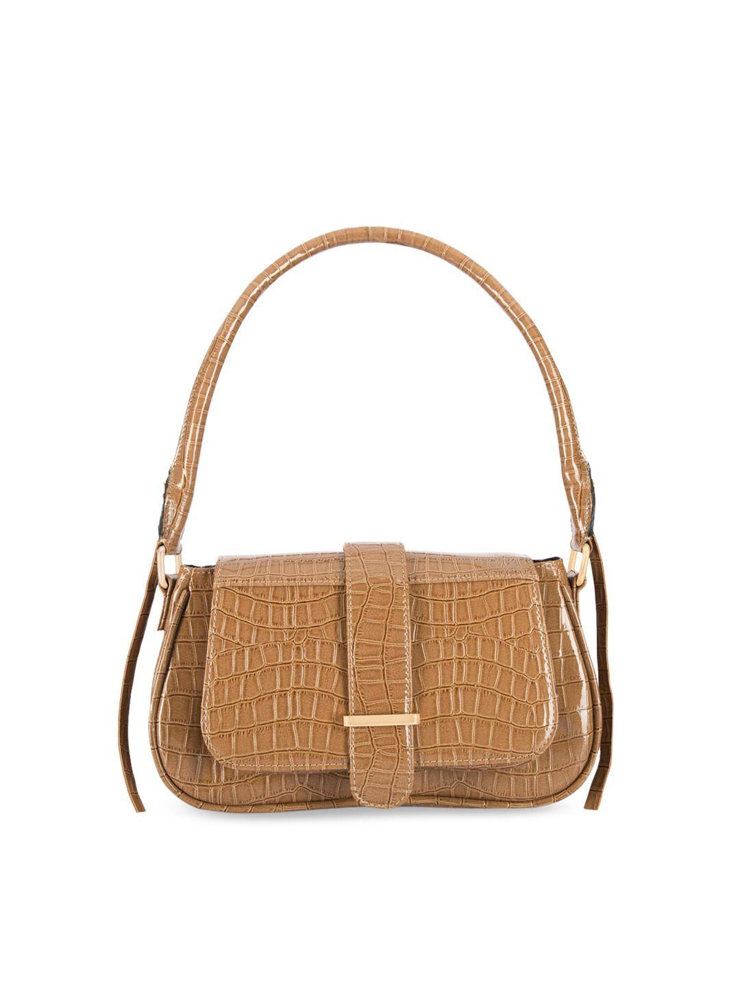 imars tan textured structured handheld bag