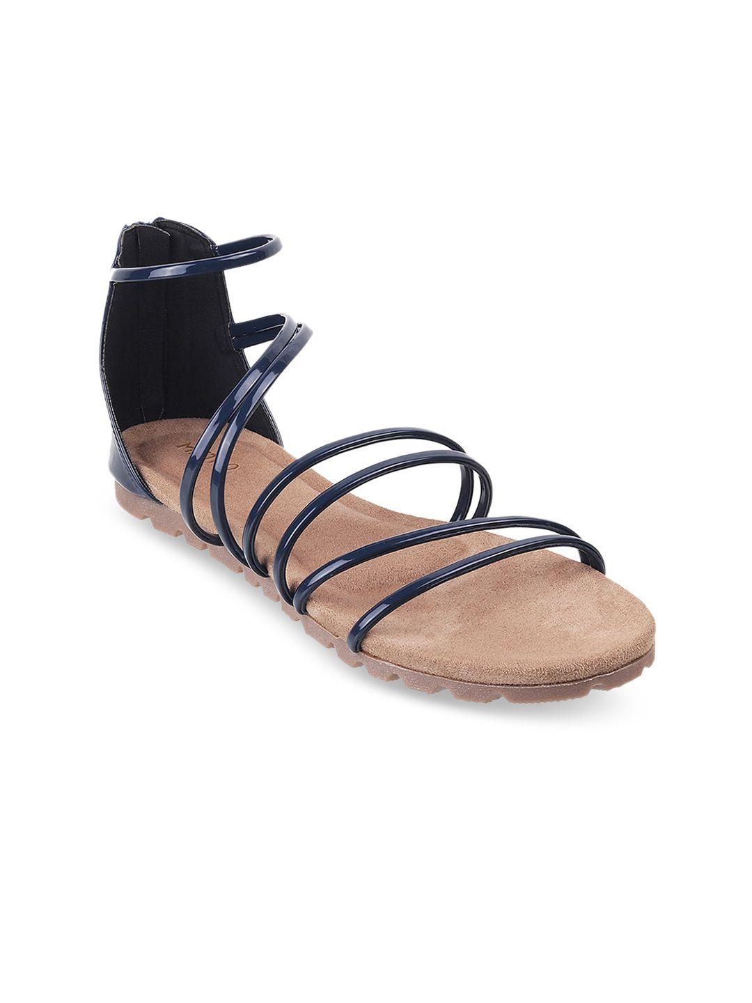 metro women blue solid gladiators