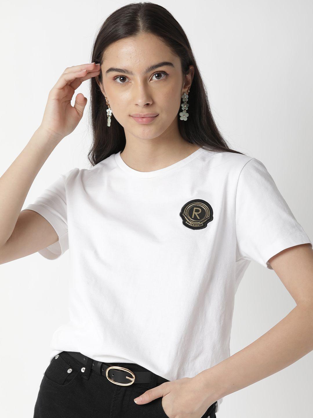 rareism women off white applique t-shirt