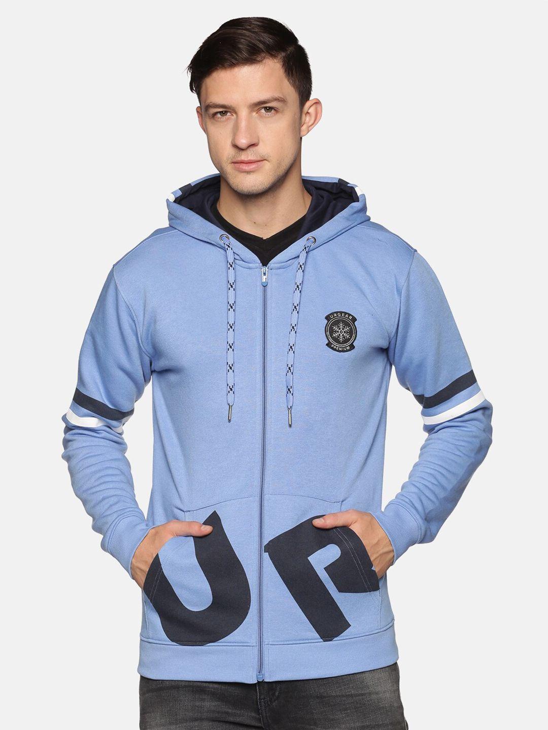 urgear men blue hooded sweatshirt