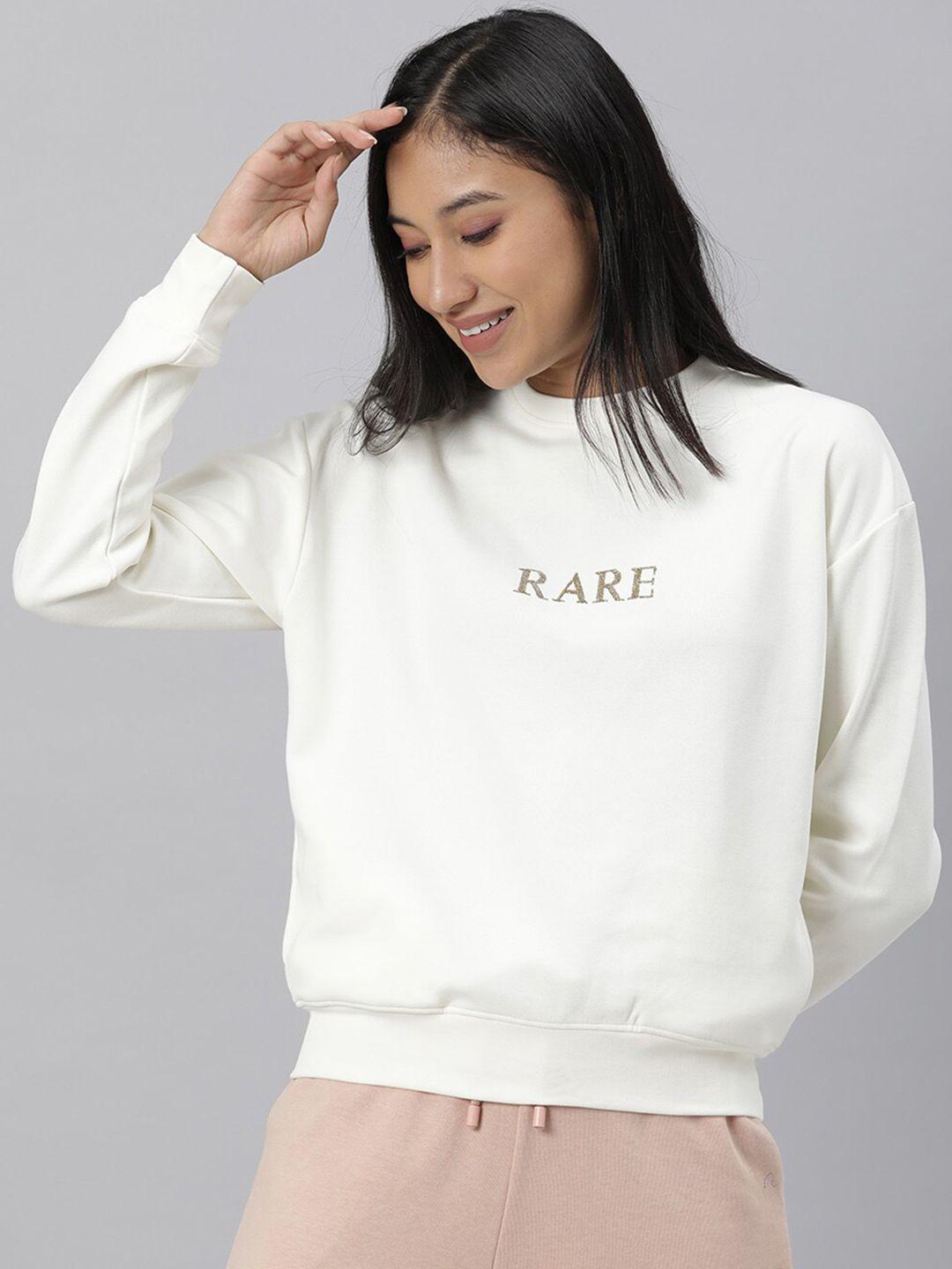 rareism women off white printed sweatshirt