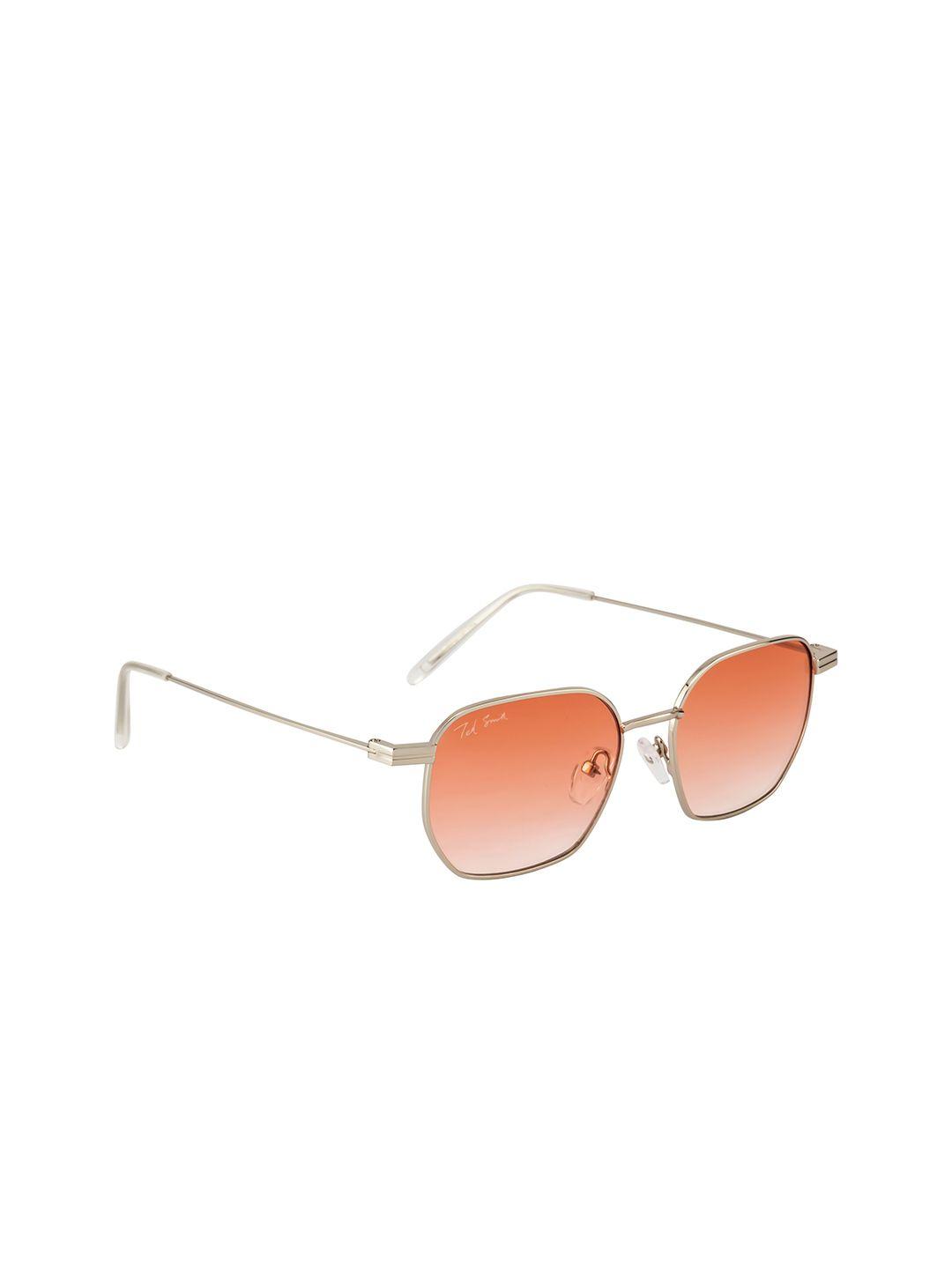 ted smith unisex pink lens & silver-toned wayfarer sunglasses  edgeon_c3