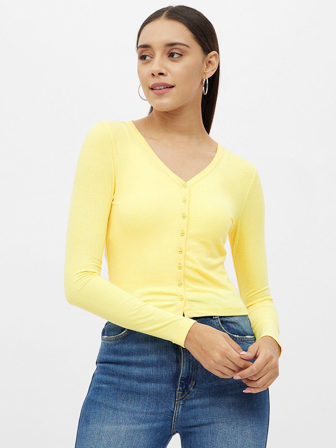 harpa yellow fitted top