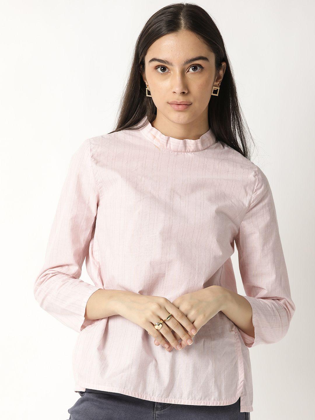 rareism pink striped regular top