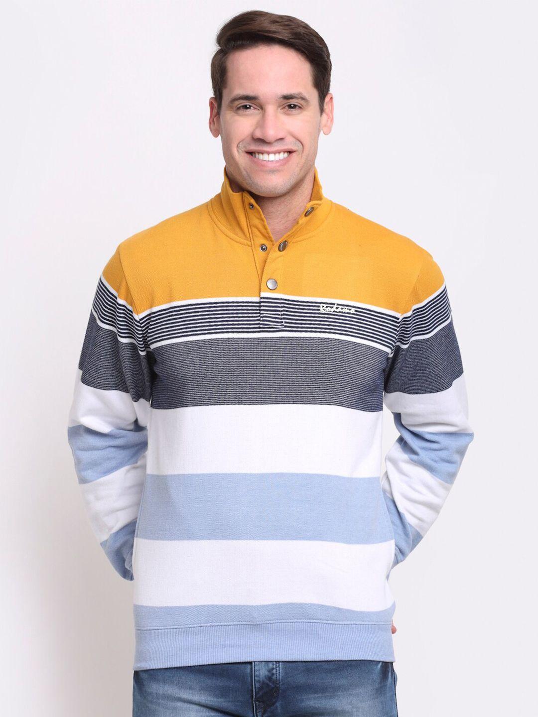 rodamo men multicoloured striped sweatshirt