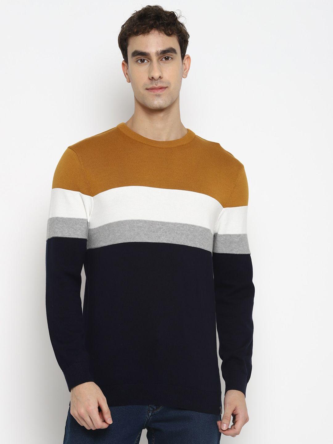 red chief men black & white striped pullover