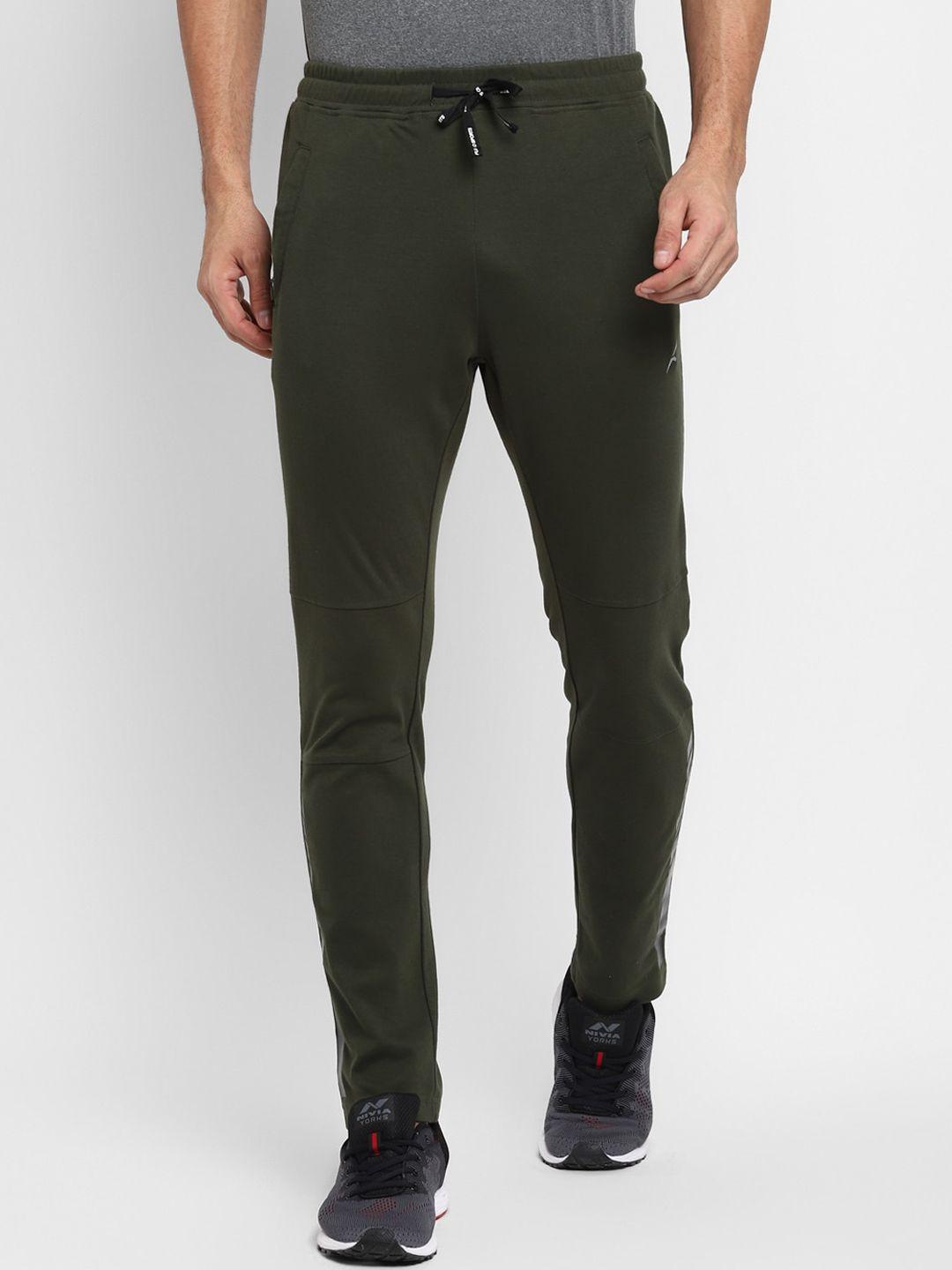 furo by red chief men olive-green solid track pants