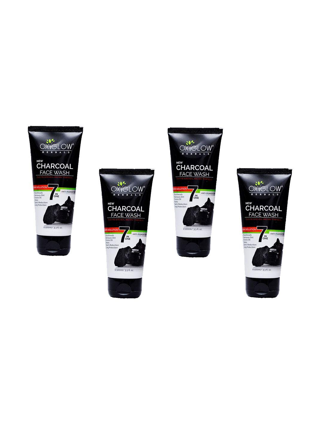 oxyglow set of 4 charcoal face wash