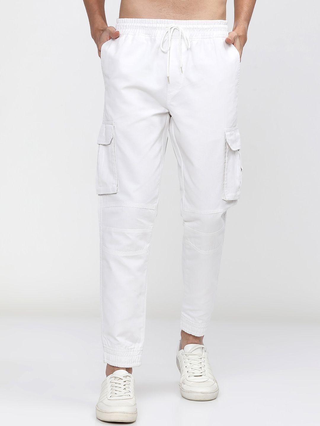 ketch men white joggers trousers