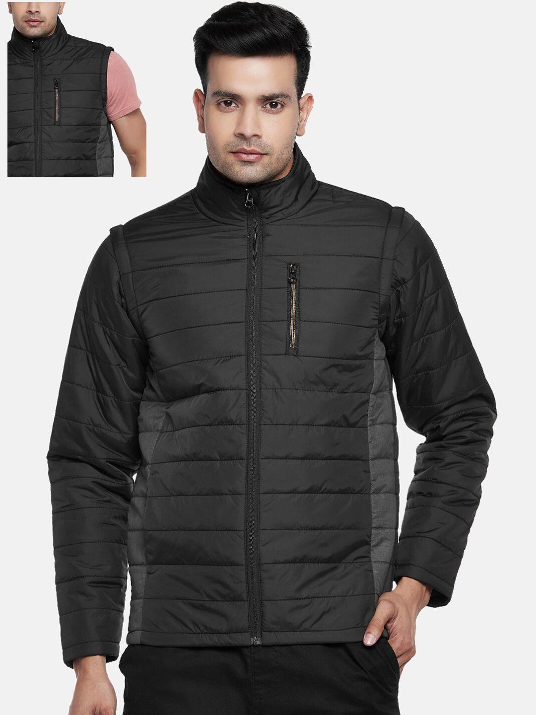 urban ranger by pantaloons men black padded jacket