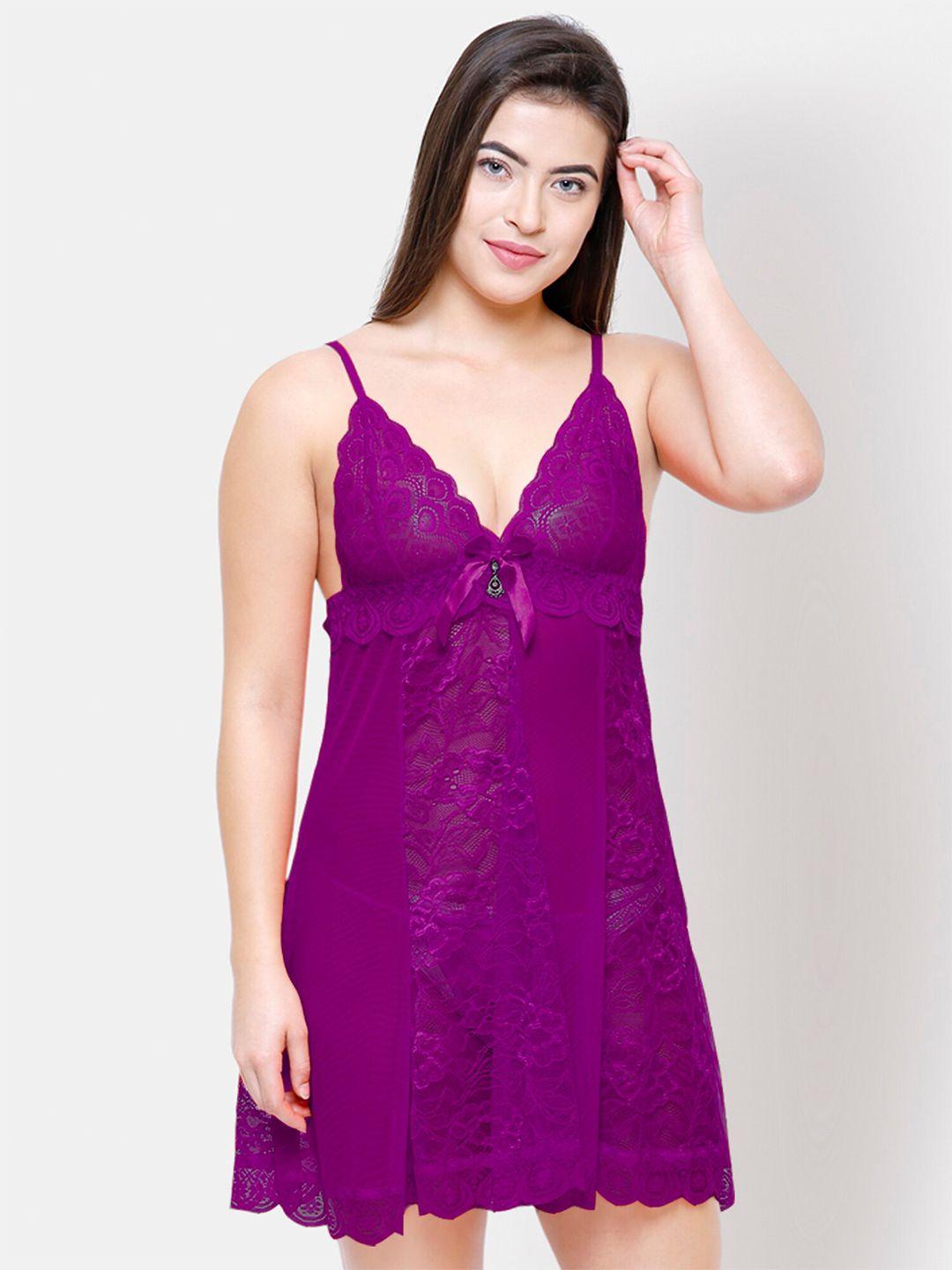 fashionrack purple net baby doll