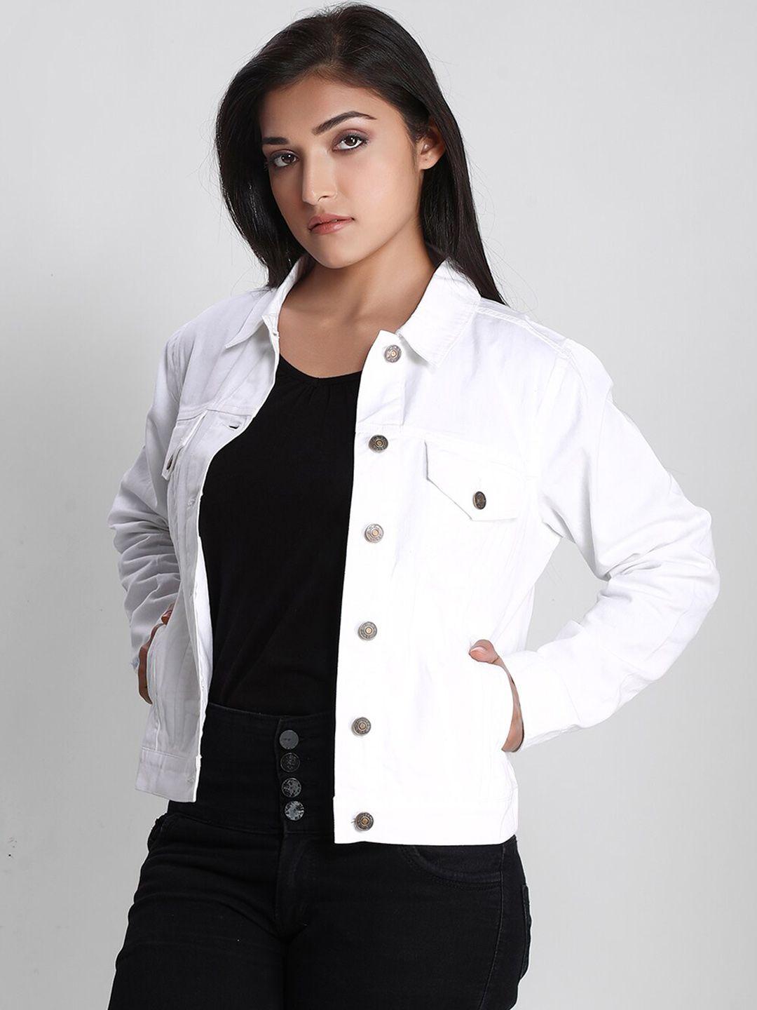 dream of glory inc women white denim jacket