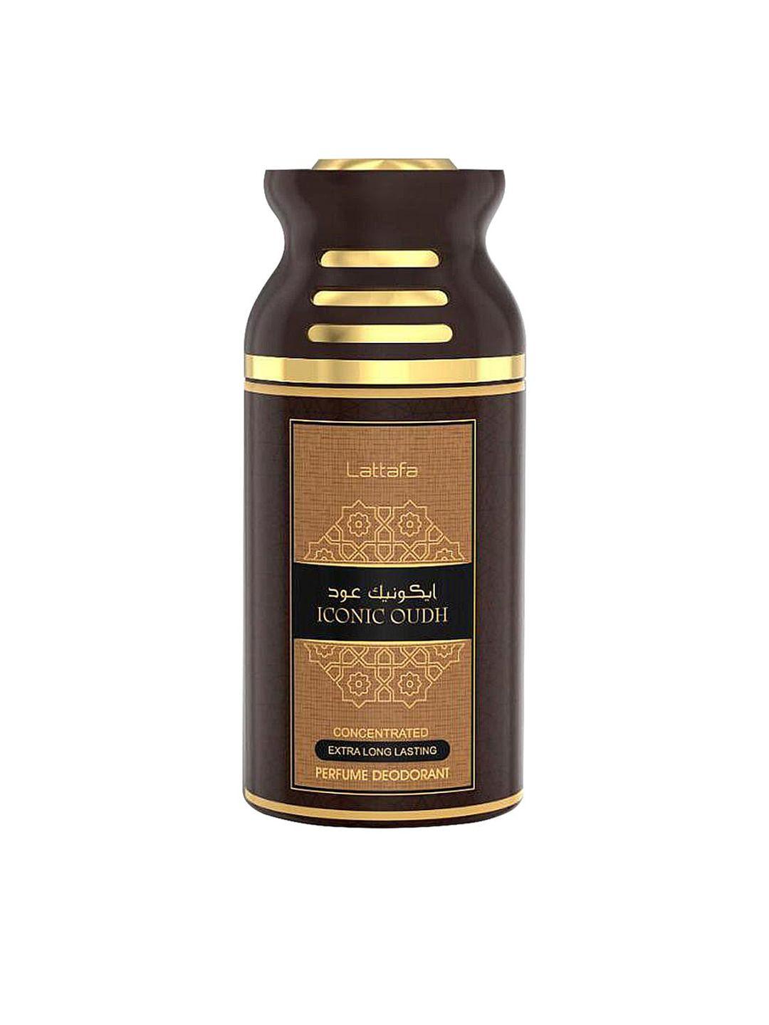 lattafa iconic oud perfumed deodorant 250 ml