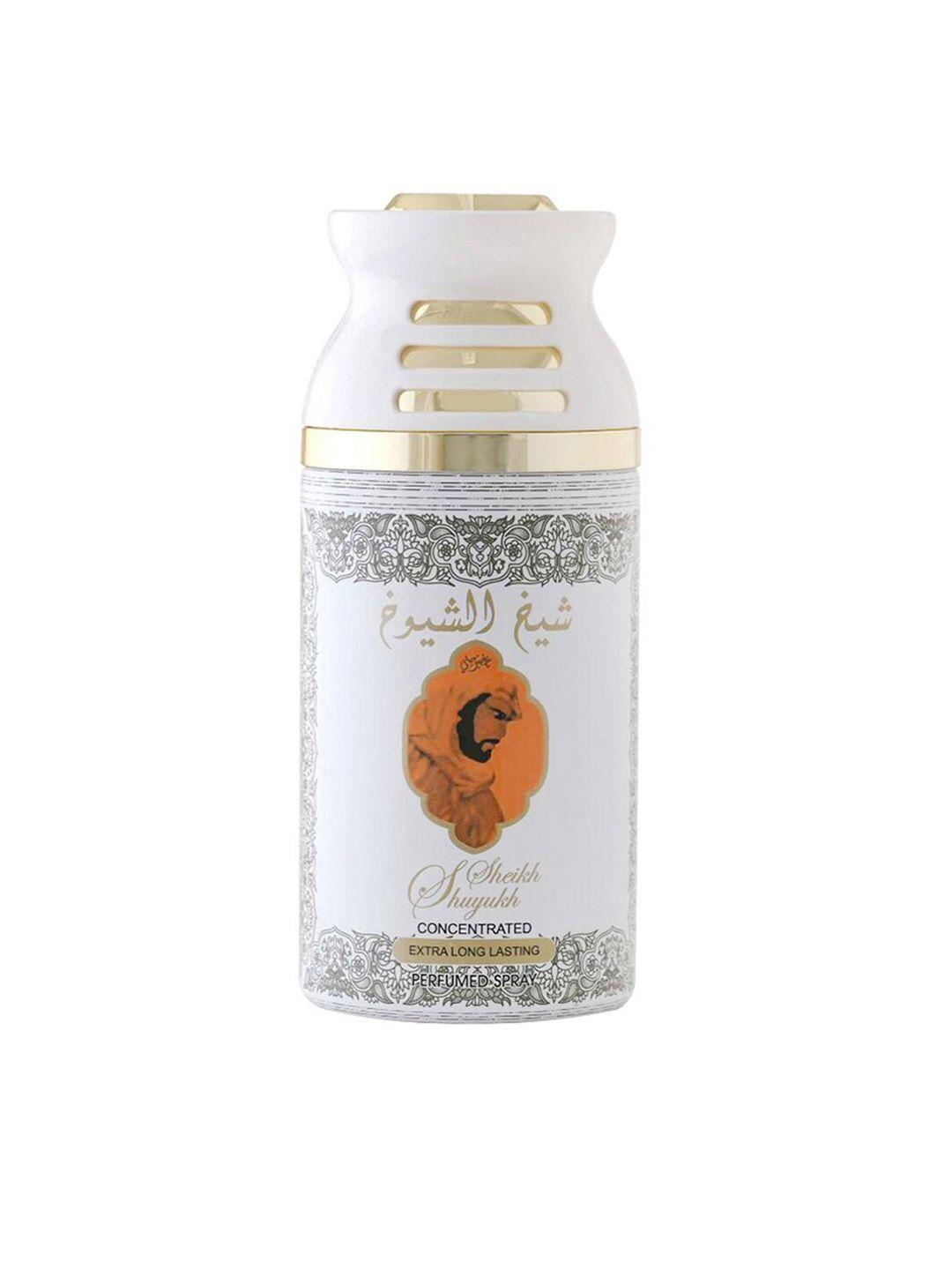 lattafa white sheikh al shuyukh khususi imported long lasting perfumed deodorant 250ml