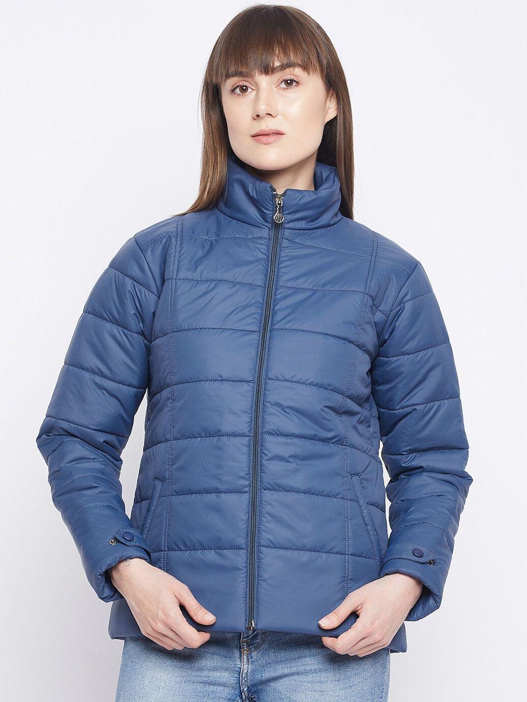 adobe women blue lightweight puffer jacket