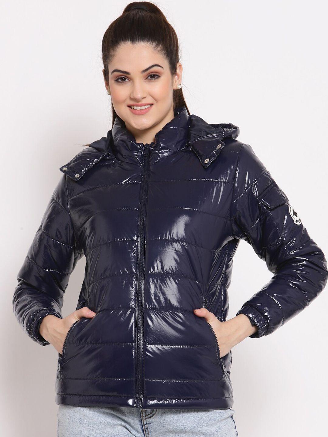 mode by red tape women navy blue padded jacket