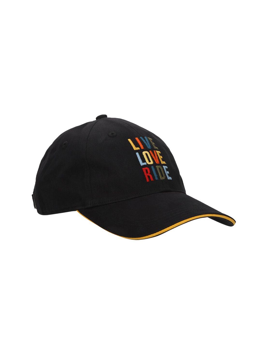 royal enfield unisex black & yellow baseball cap