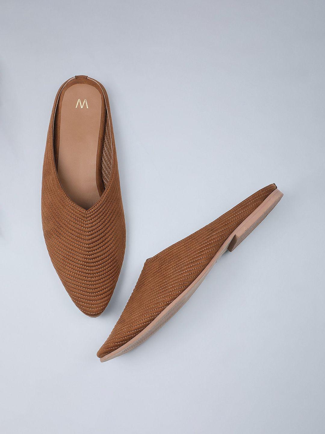 w women brown mules flats