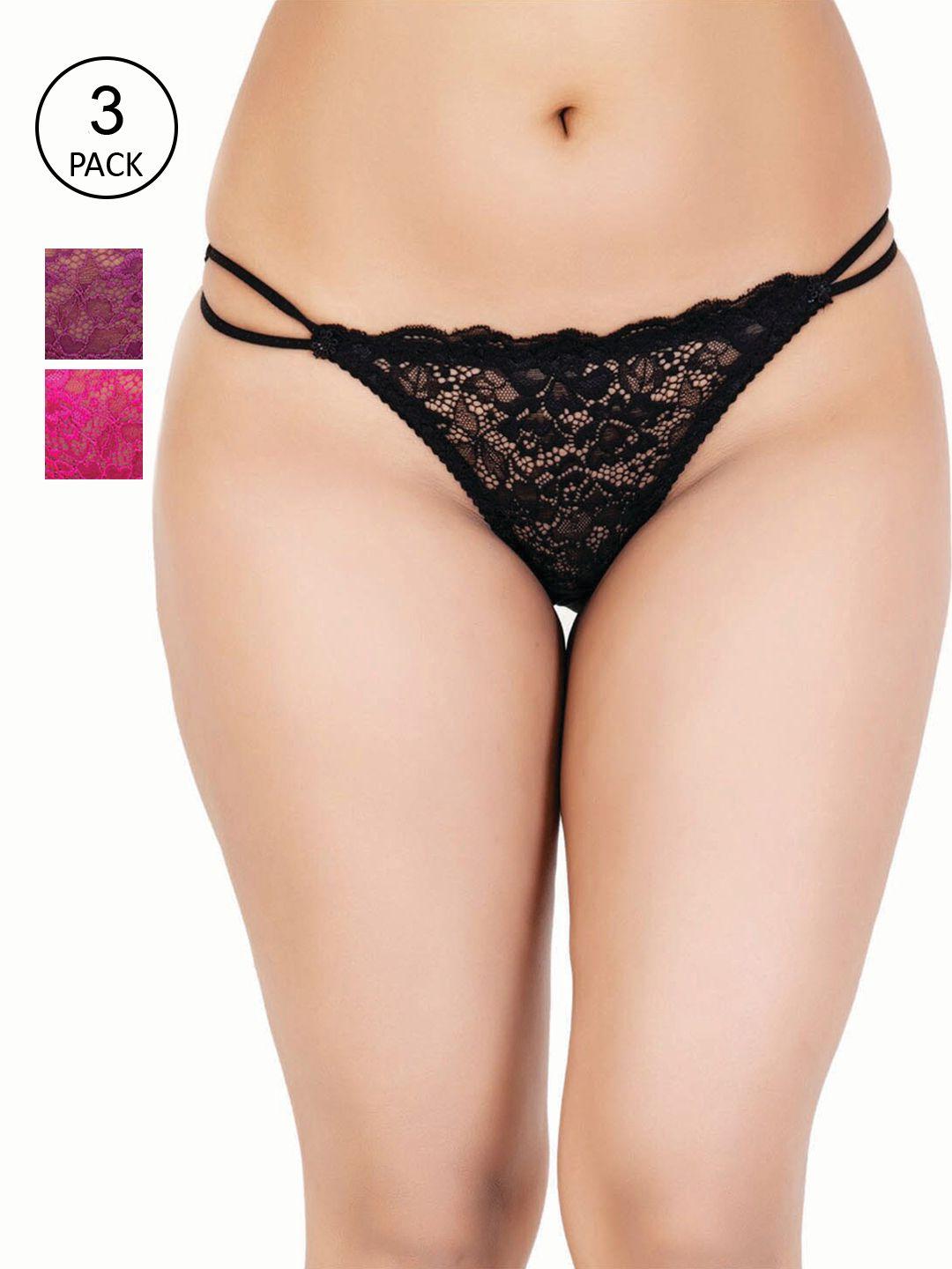 reveira women pack of 3 assorted lace bikini briefs z-13-d1-s