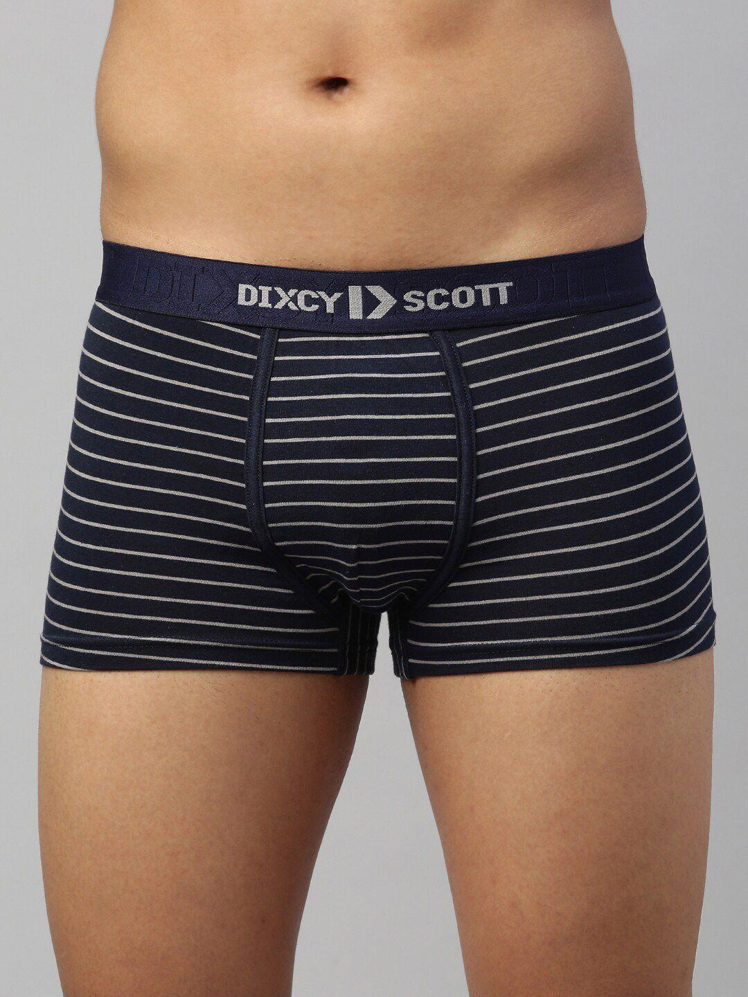 dixcy scott maximus men navy blue & white striped trunk maxt-006-flux trunk-p1