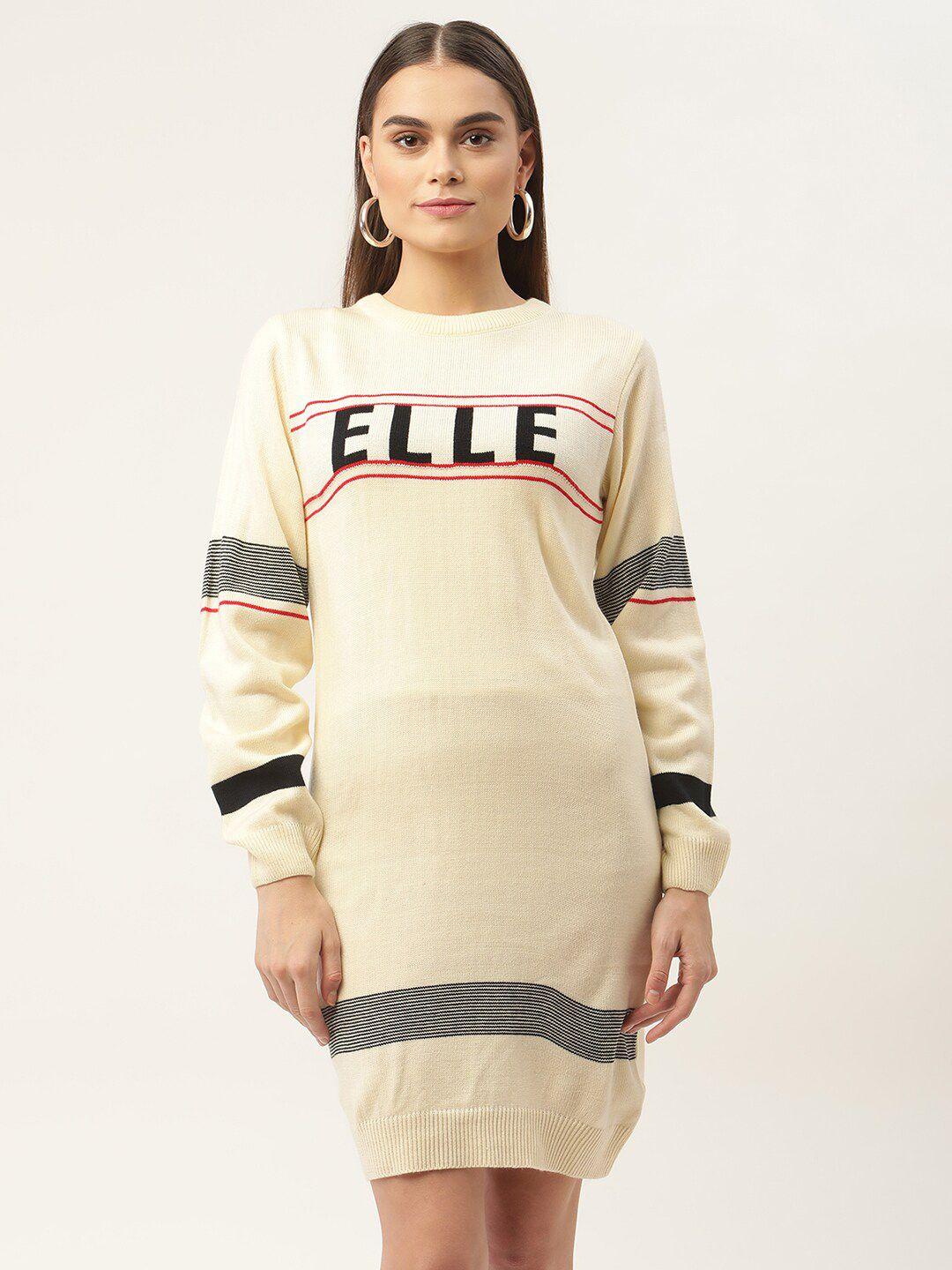 elle beige t-shirt dress