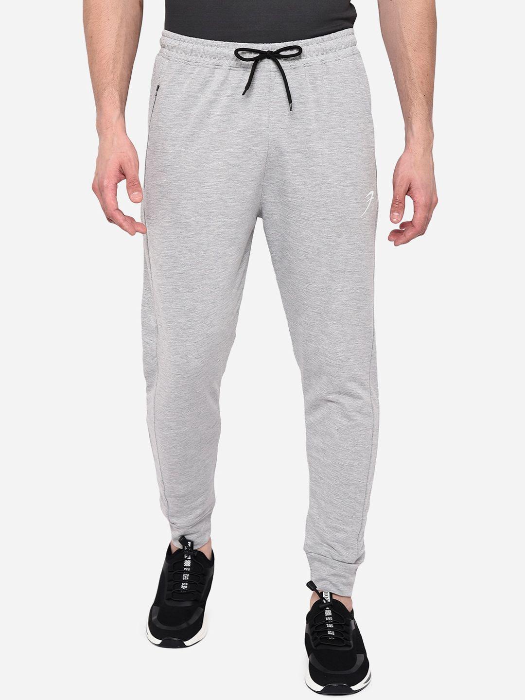 fuaark men grey solid regular fit joggers