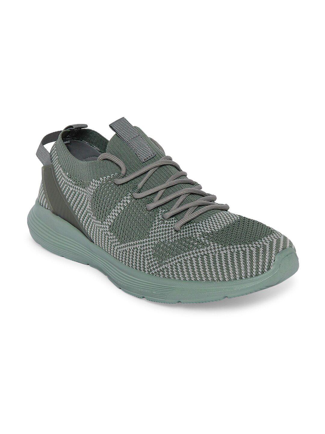 ajile by pantaloons men green textile running non-marking shoes