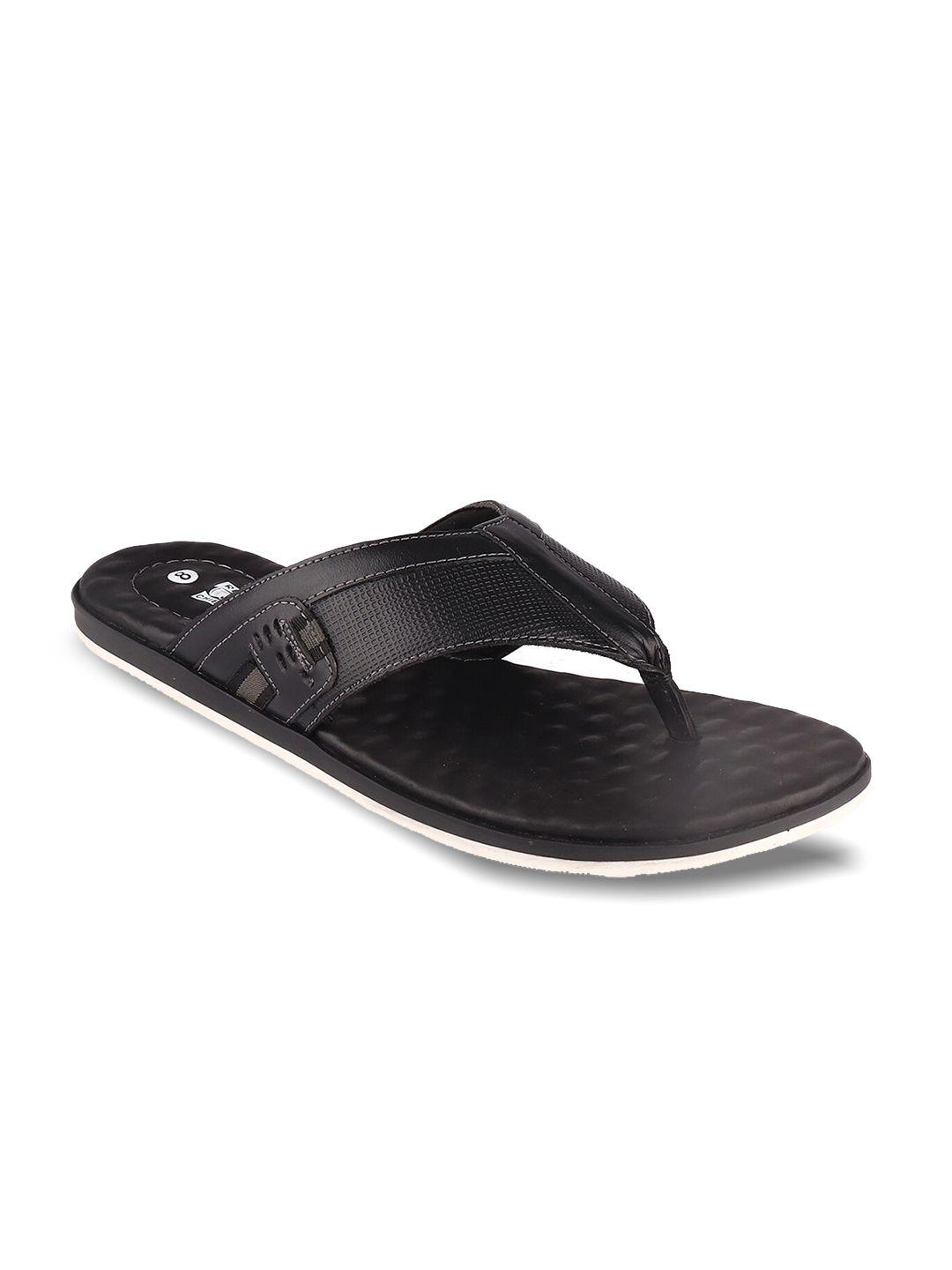 red chief men black solid slip-on