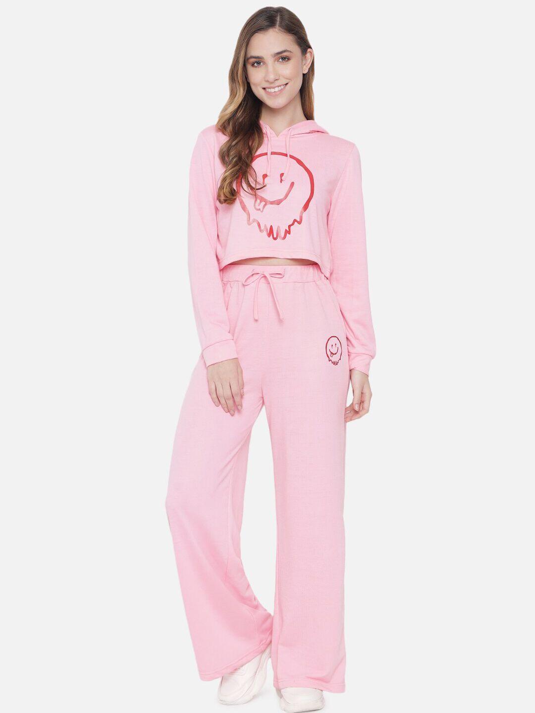 orchid hues women pink loose fit high-rise trousers