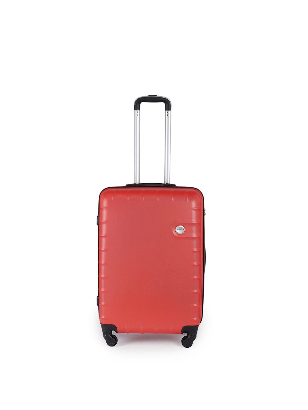 aristocrat red lisbon strolly medium 360 trolley bag