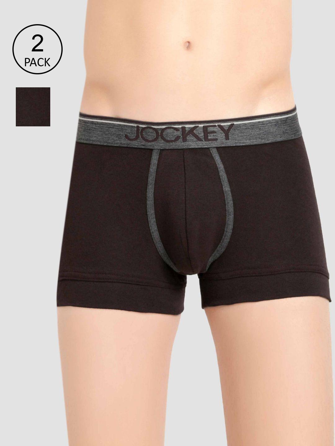 jockey men pack of 2 super combed cotton trunks 8015