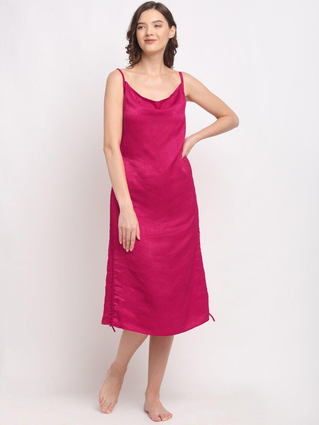 erotissch pink solid nightdress