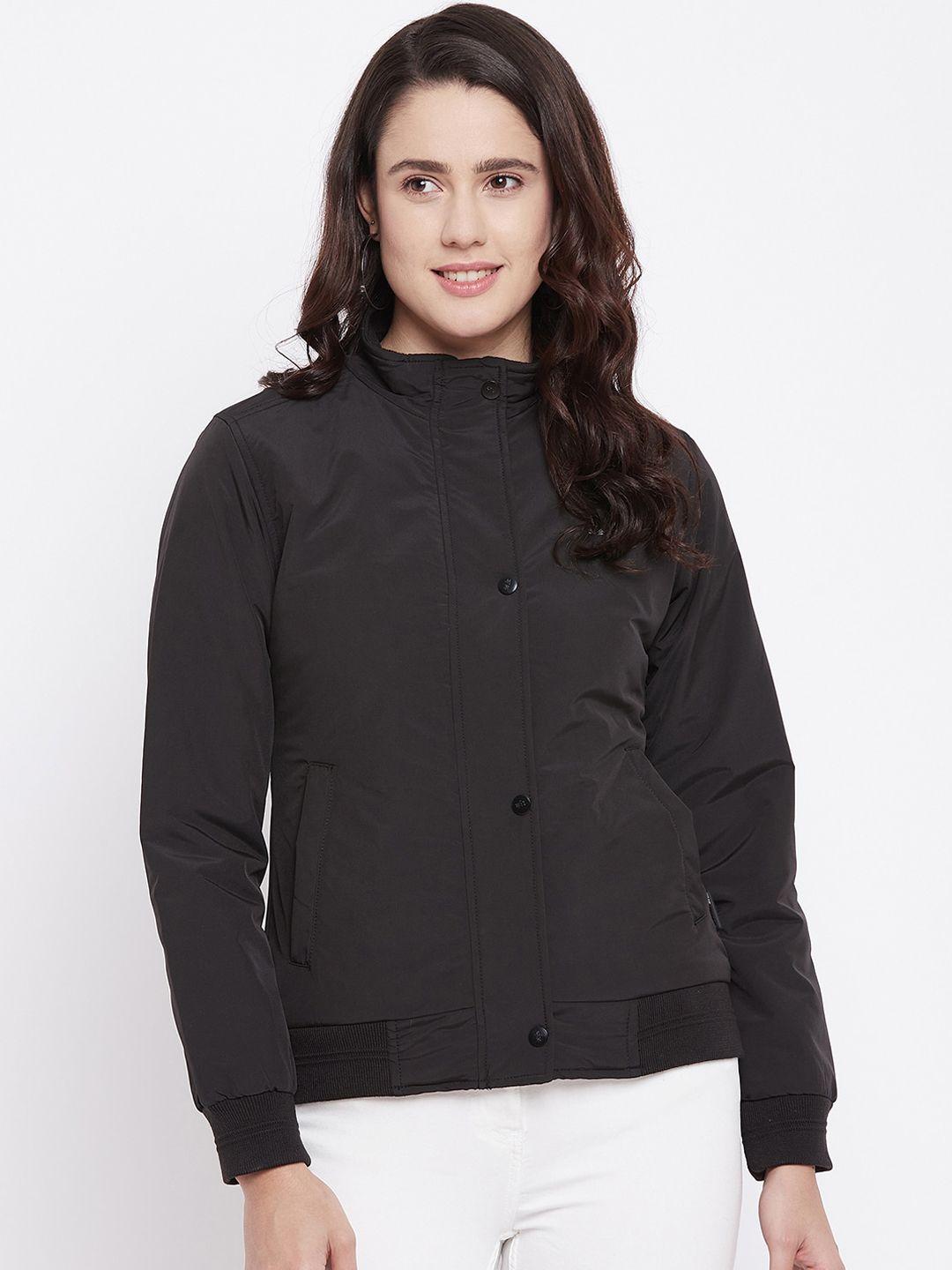 okane women black lightweight padded jacket