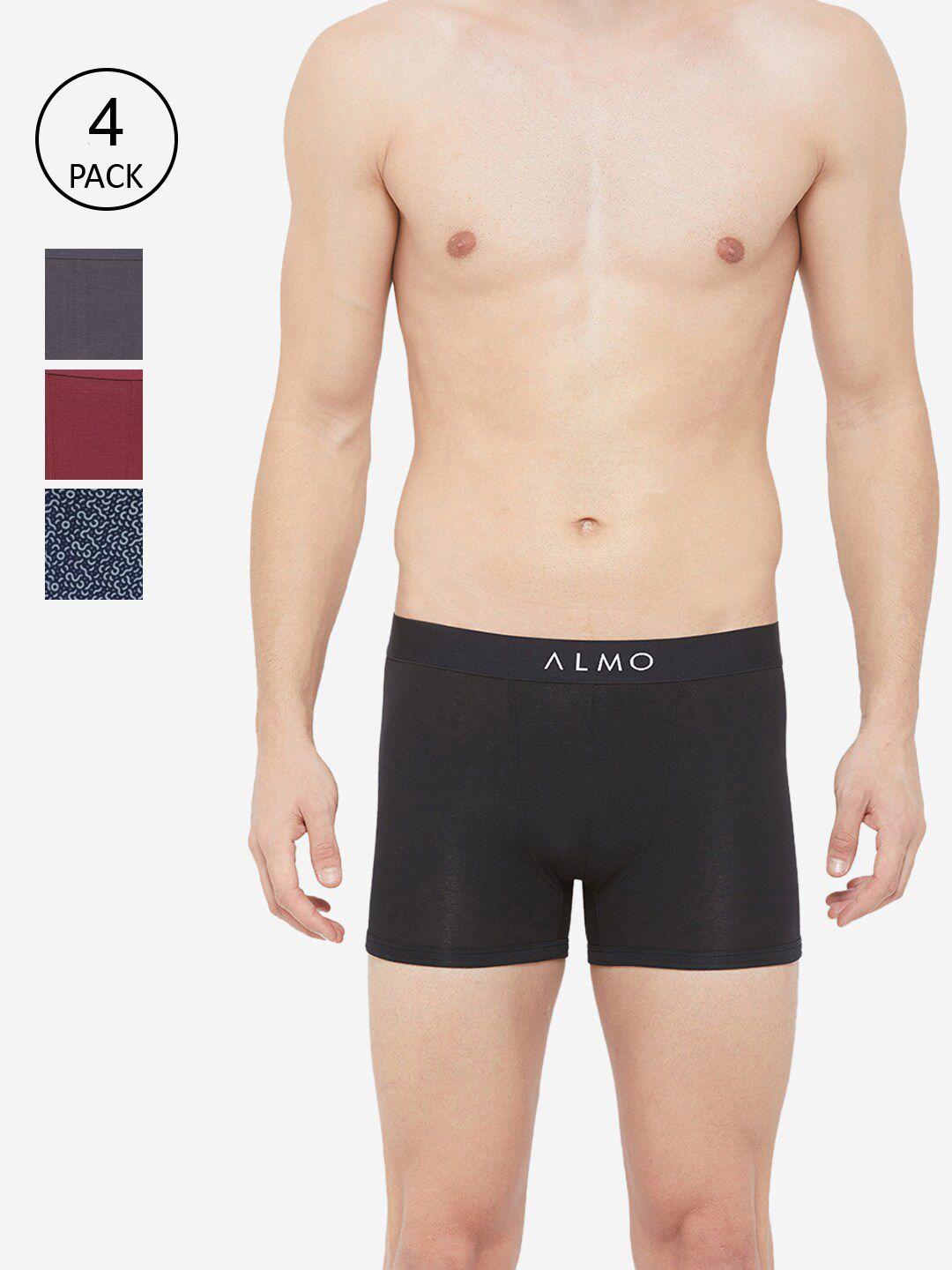 almo wear men pack of 4 cotton trunks oc-t-bgrp02