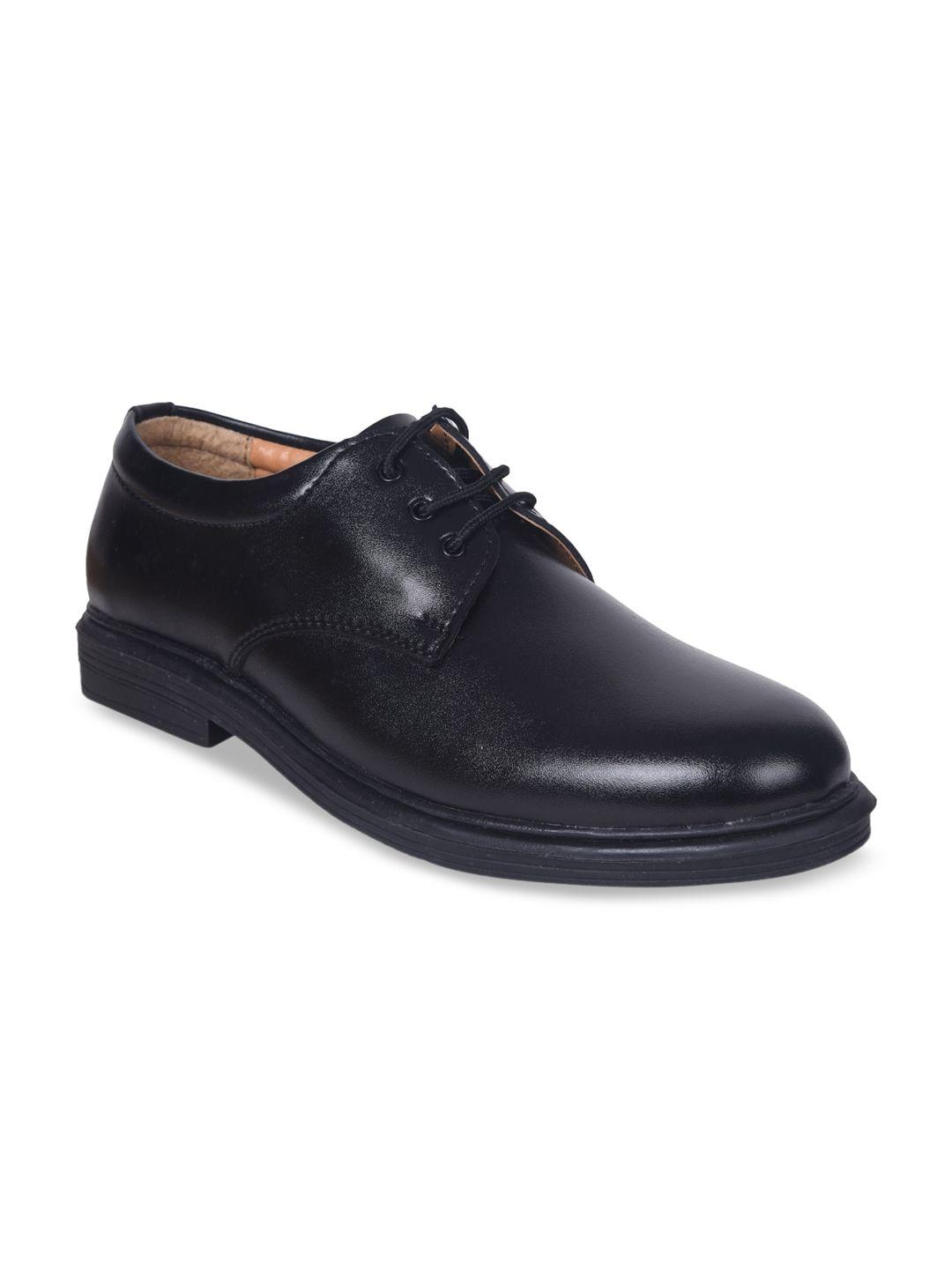 ajanta men black solid formal derbys