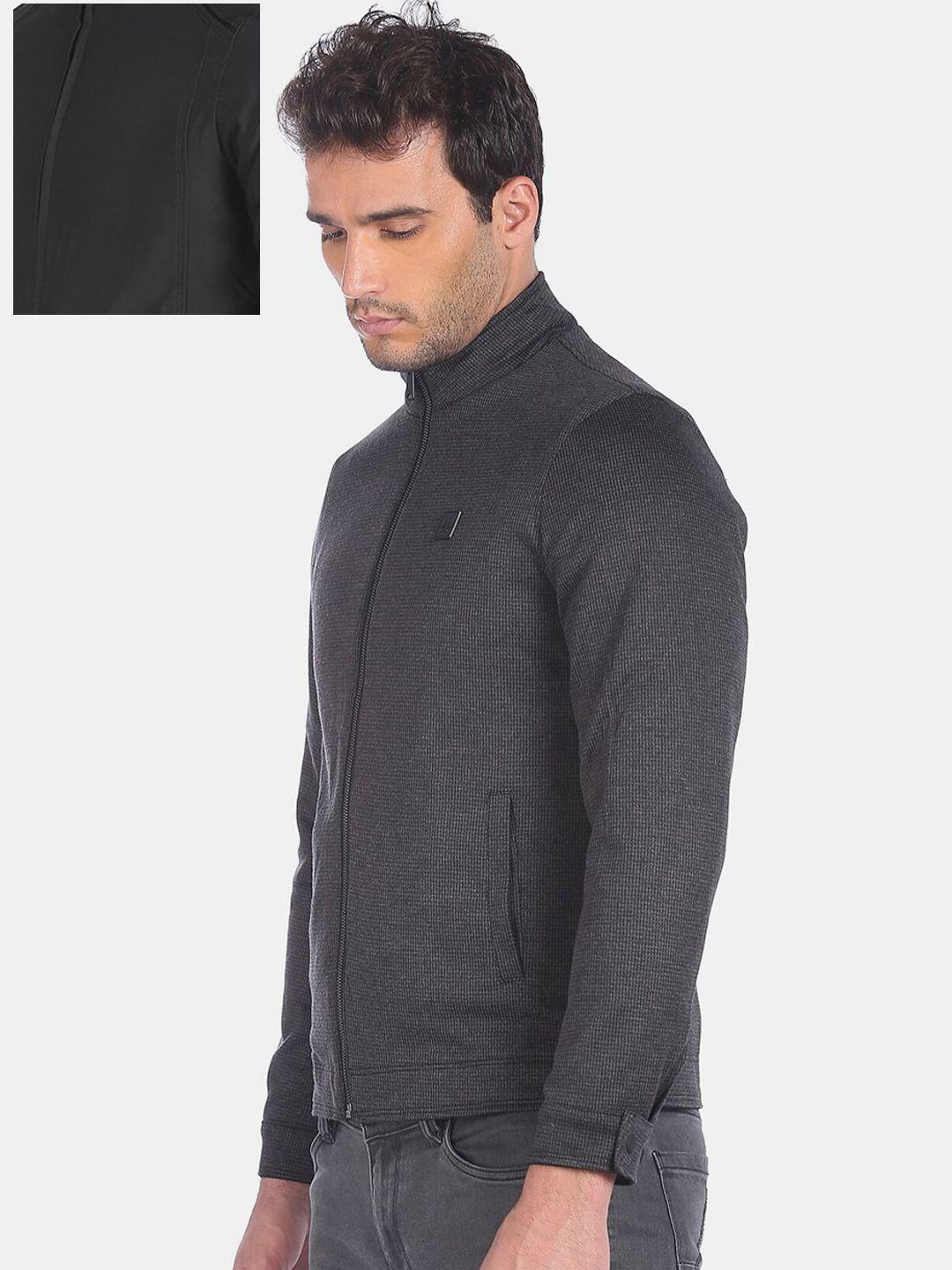 arrow sport men black grey tailored jacket