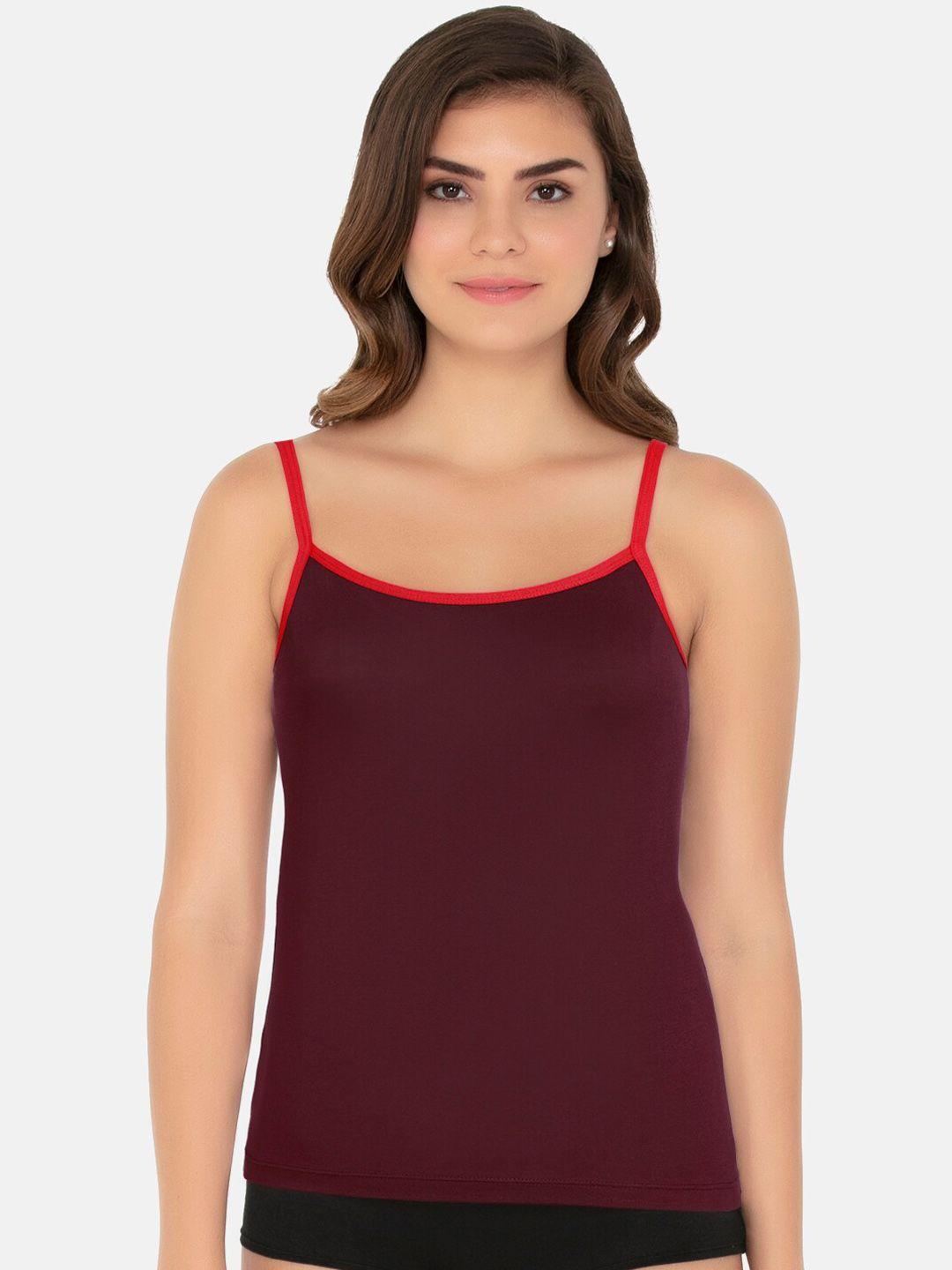 amante women maroon solid camisole