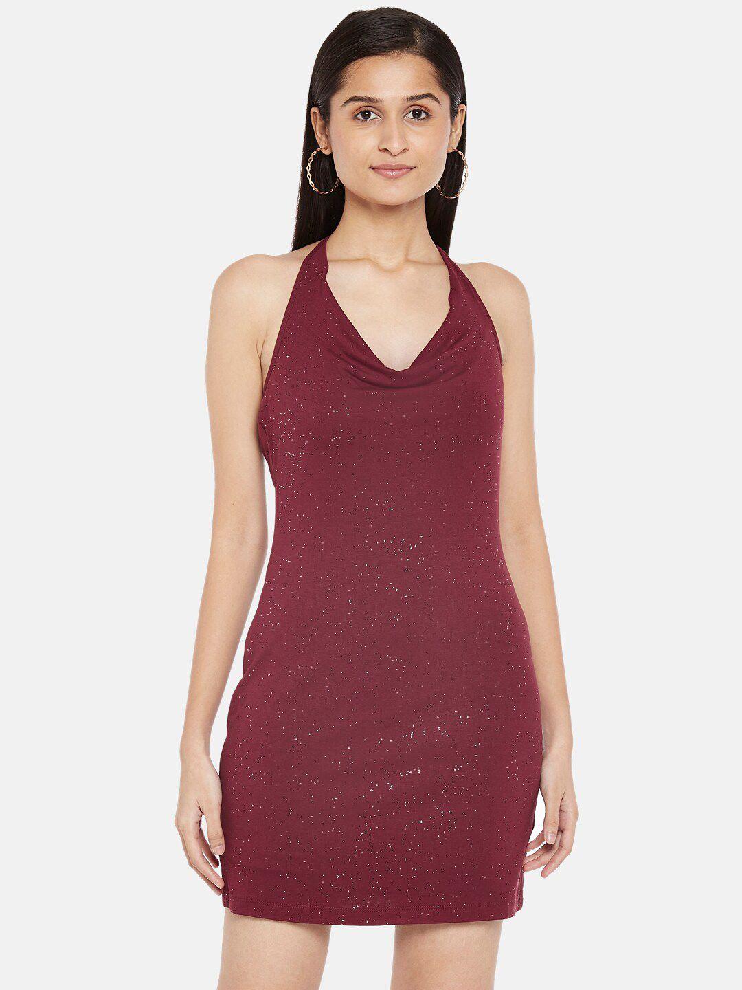 people maroon sheath dress