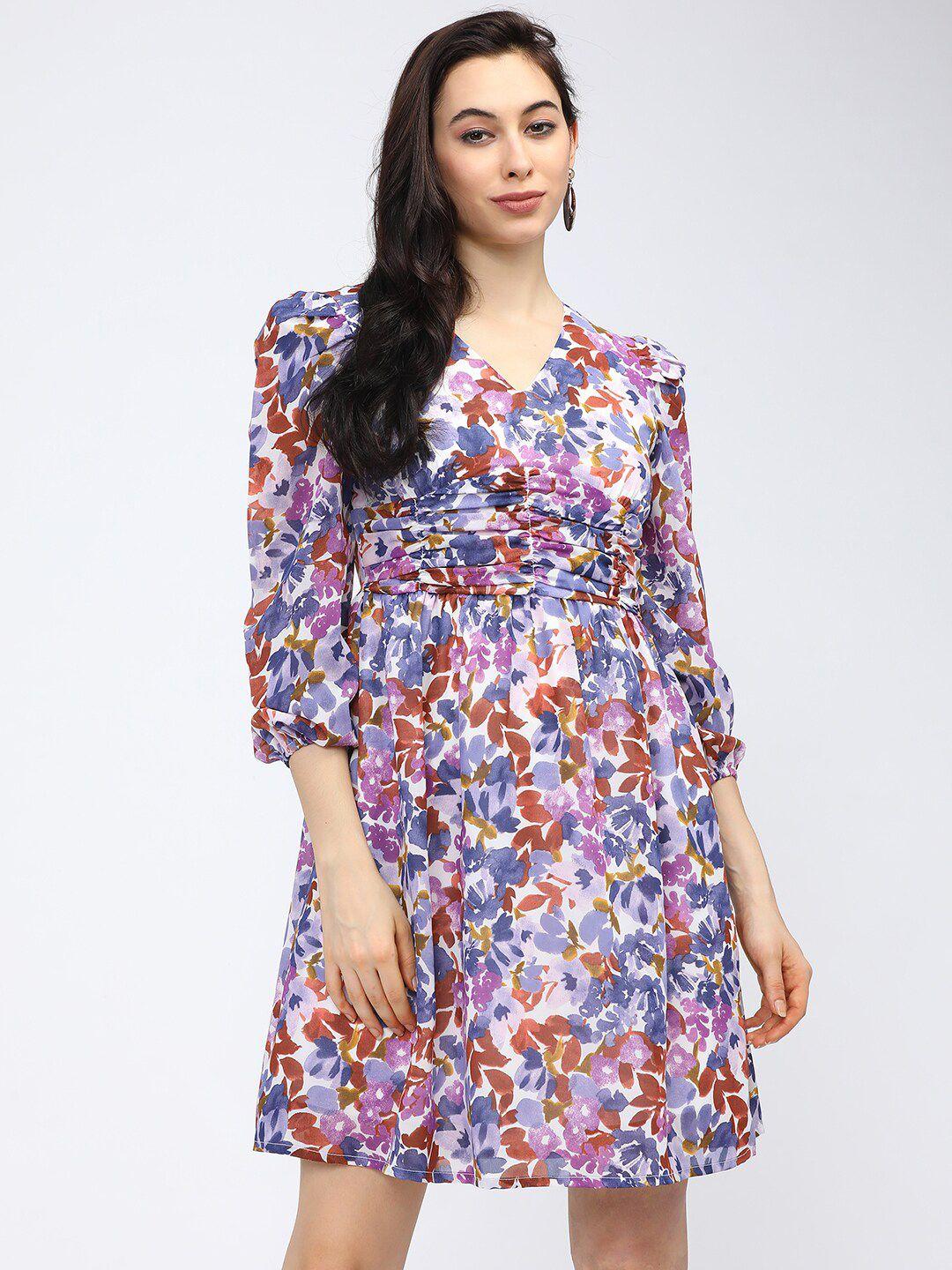 tokyo talkies purple floral dress