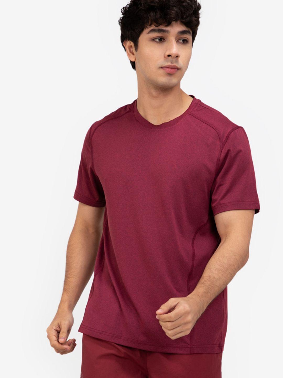 zalora active men red paneled t-shirt